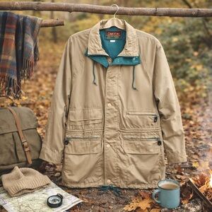 Vintage Oakton Limited Raincoat Trench Coat Jacket Tan L